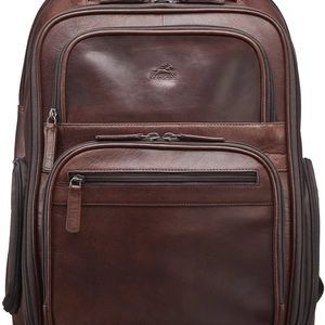 Mancini buffalo leather laptop backpack
